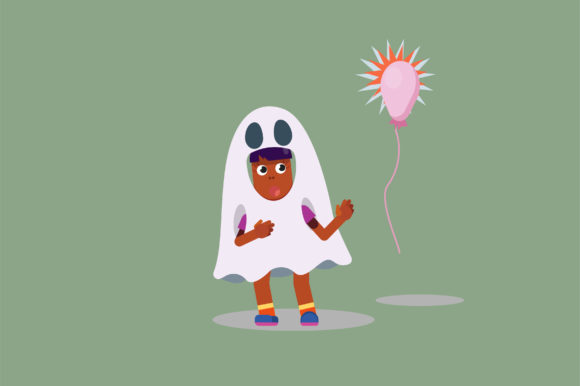 A Girl with a Ghost Costume - Halloween Review