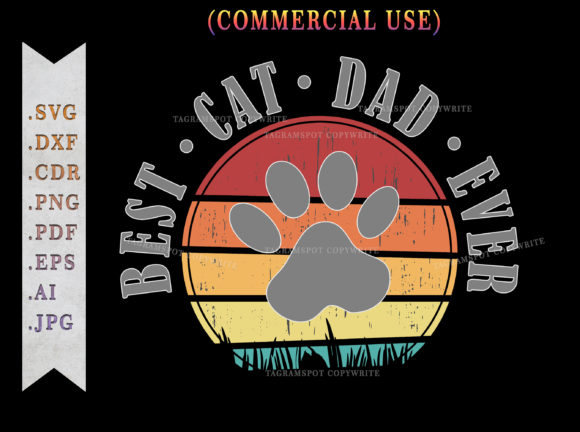 Best Cat Dad Ever Retro Sunset SVG Review