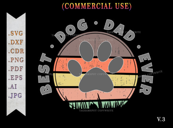 Best Dog Dad Ever Retro Sunset SVG V.3 Review
