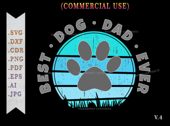 Best Dog Dad Ever Retro Sunset SVG V.4 Review