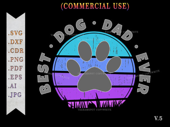 Best Dog Dad Ever Retro Sunset SVG V.5 Review
