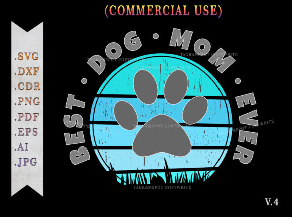 Best Dog Mom Ever Retro Sunset SVG V.4 Review