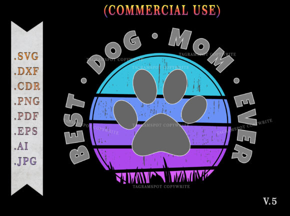 Best Dog Mom Ever Retro Sunset SVG V.5 Review