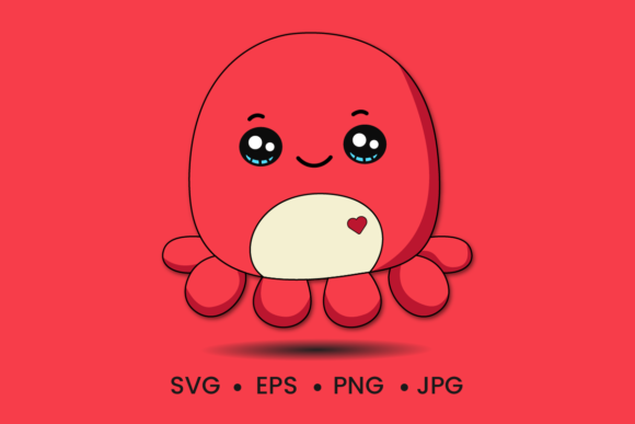 Cute Baby Octopus Clipart Vector Sticker Review
