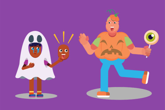 Ghost Costume and Pumpkin Costume - Sad Embroidery Review