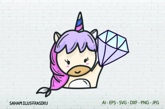 Unicorn, Cute Sticker - Heart - Svg Review